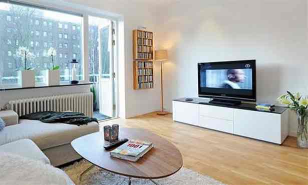 Modern nappali tervez kis lakás