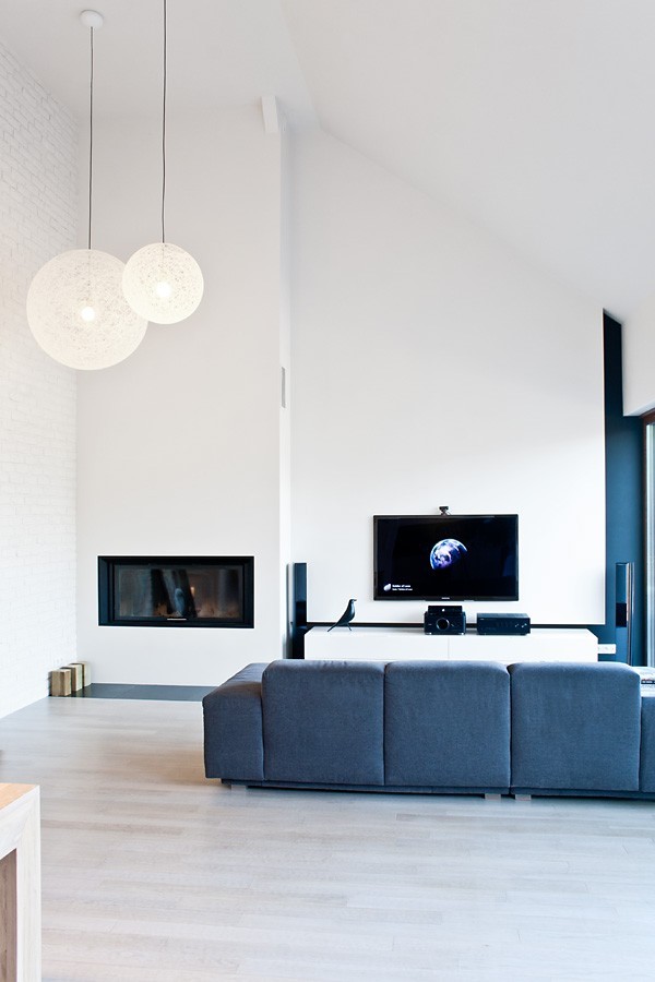 Modern minimalista ház belsőépítészet