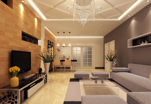 Egyszerű modern nappali design