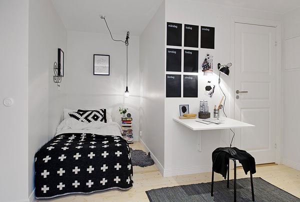 Kis szoba minimalista design