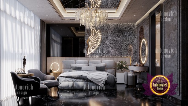 Hálószoba luxus belsőépítészet
