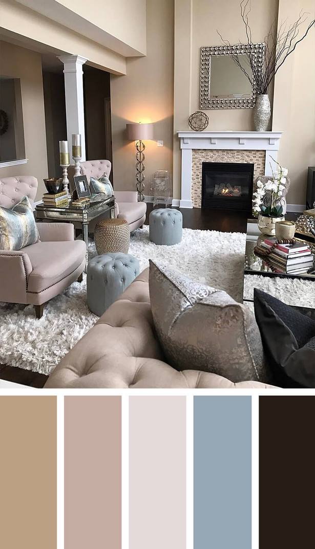 Modern nappali színek