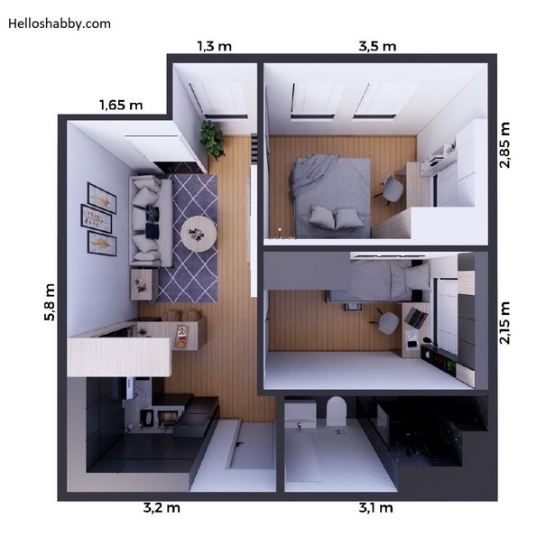 Kis ház belső tervezési ötletek