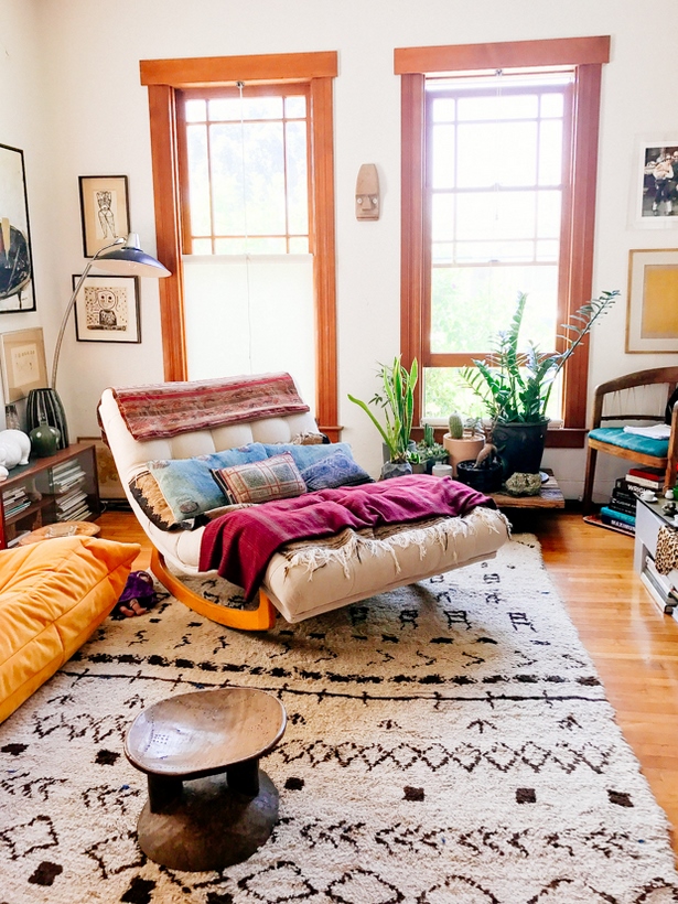 Vintage és modern nappali