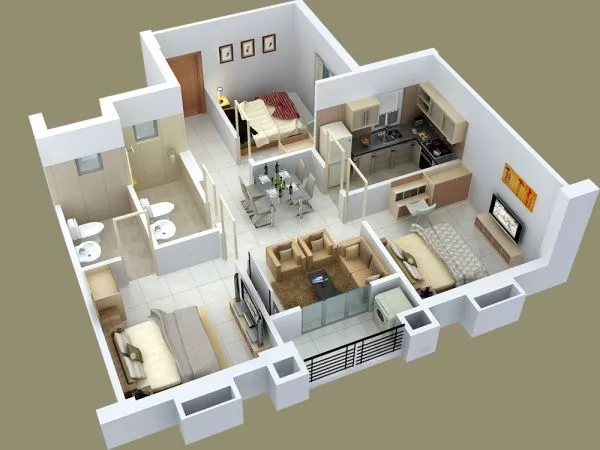 Belsőépítészeti ötletek 3 hálószobás házhoz