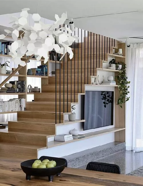 Modern nappali ötletek lépcsőkkel