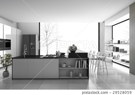 Modern konyha szoba