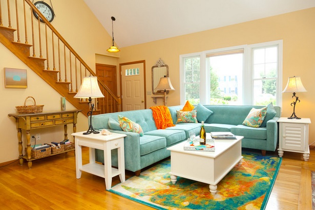 Belső színes design nappali