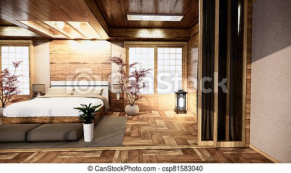 Japán belsőépítészeti hálószoba