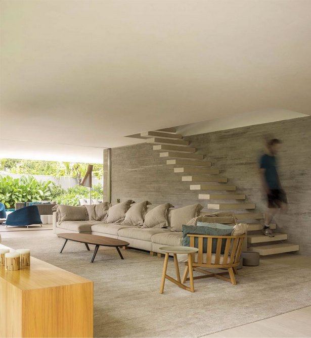 Modern trópusi ház belsőépítészet