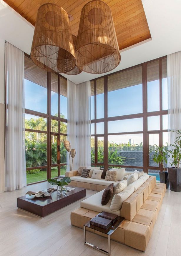 Modern trópusi ház belsőépítészet
