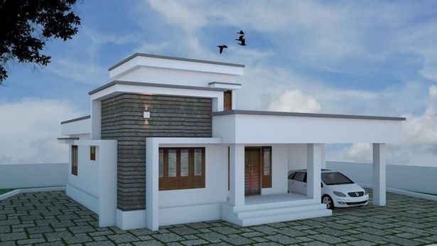 Fehér színű ház design