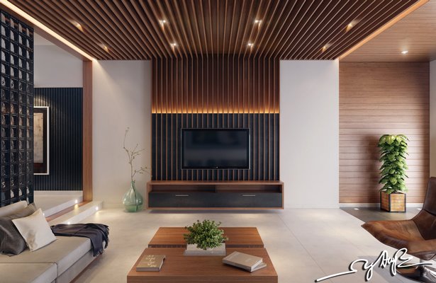 Fa belsőépítészeti nappali