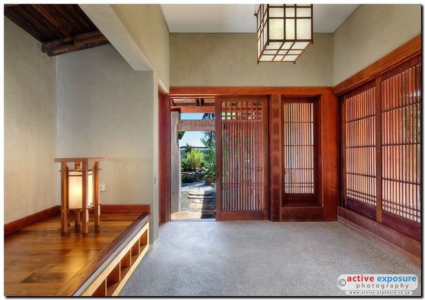 Japán ház bejárati design