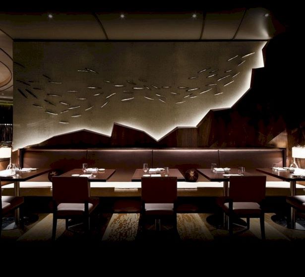 Japán étterem belsőépítészeti koncepció