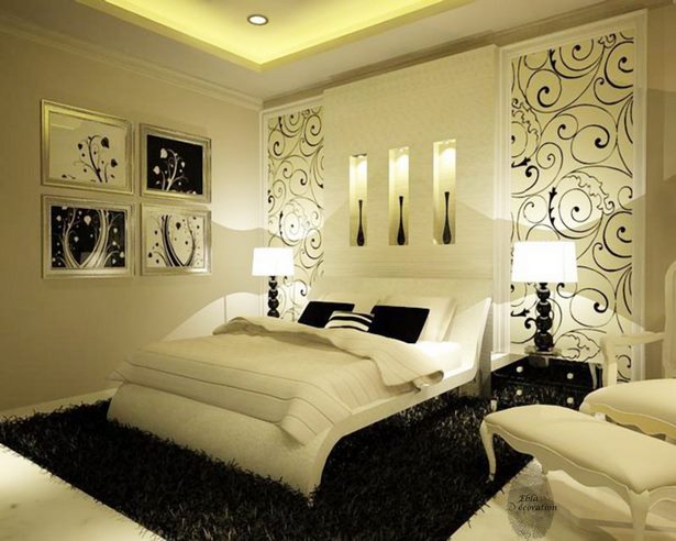 Gyönyörű ágy dekoráció