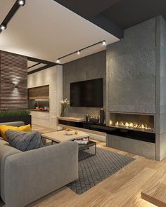 Belsőépítészet modern nappali