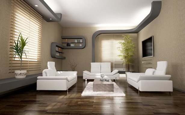 Egyszerű otthoni belsőépítészeti nappali