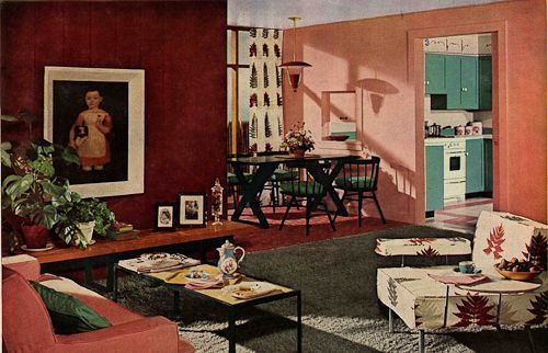 1950-es évek ház belső