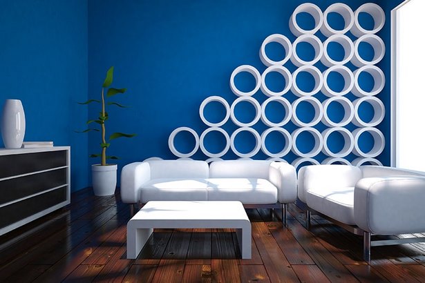 Kék falfesték design