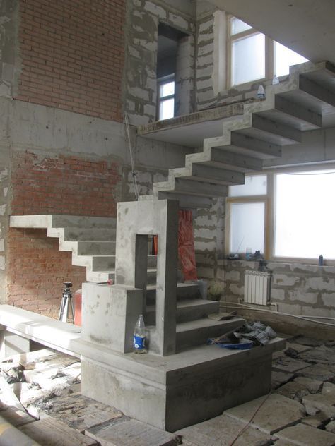 Beton lépcső kialakítása kis ház
