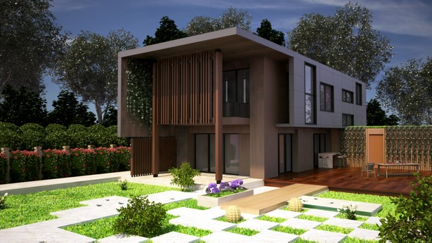 Modern ház külső design képek