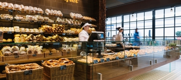 Kis pékség bolt belsőépítészet