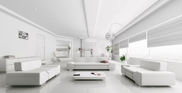 Fehér modern nappali