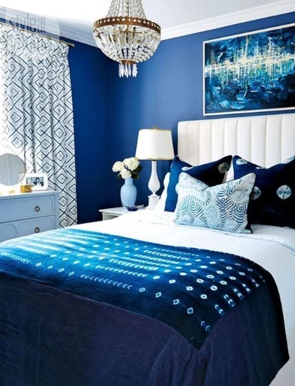 Kék színű szoba dekoráció