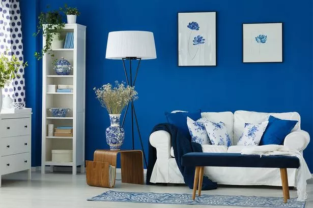 Kék színű szoba dekoráció