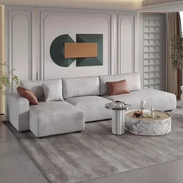 L alakú kanapé kialakítása