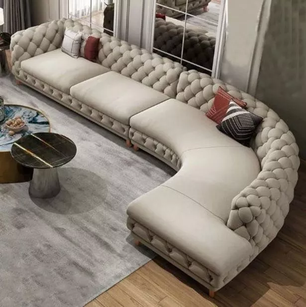 L alakú kanapé kialakítása