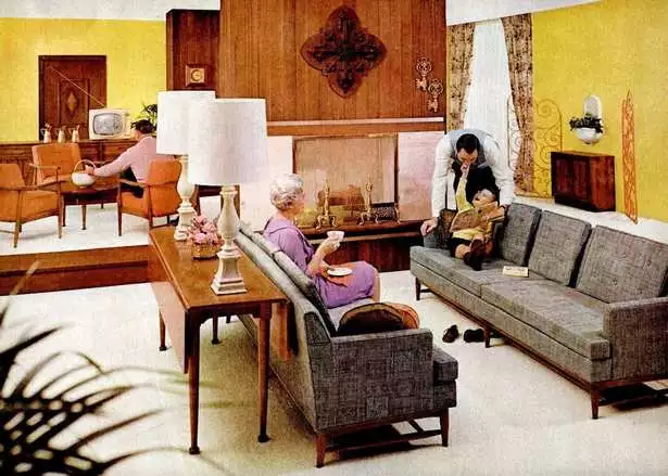 Század közepén modern 60-as nappali
