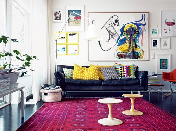 Modern színes nappali