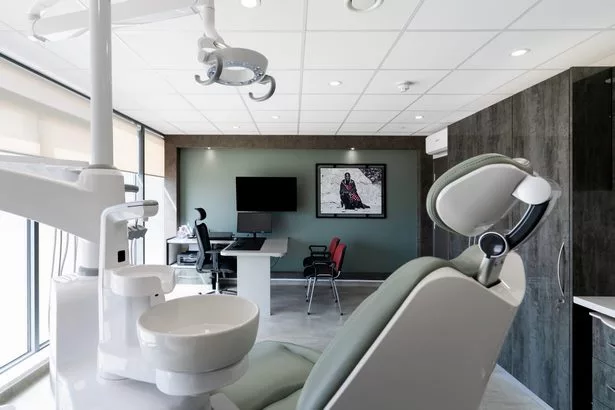 Modern fogászati klinika belsőépítészet