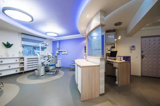 Modern fogászati klinika belsőépítészet