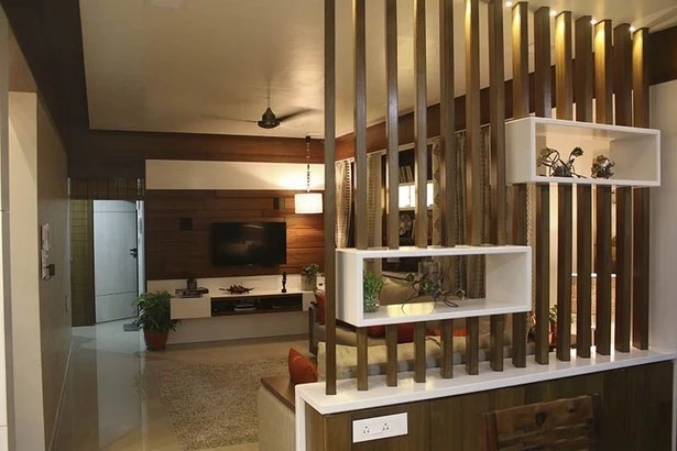 Modern elválasztó design konyha és nappali