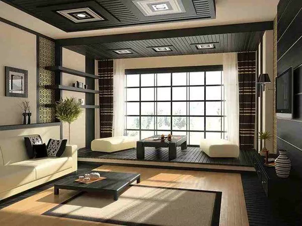 Modern japán nappali kialakítás