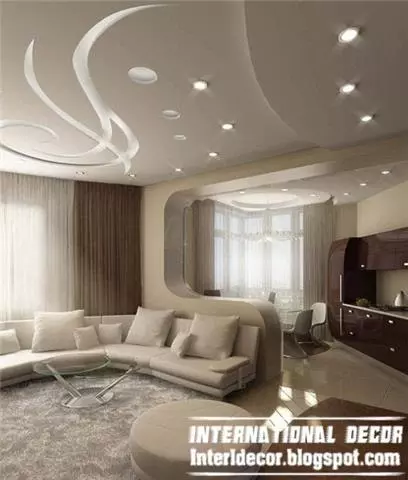 Modern nappali mennyezeti tervezési ötletek