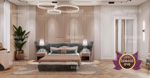 Modern luxus hálószoba belsőépítészet