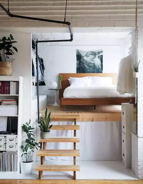 Modern kis szoba belsőépítészet