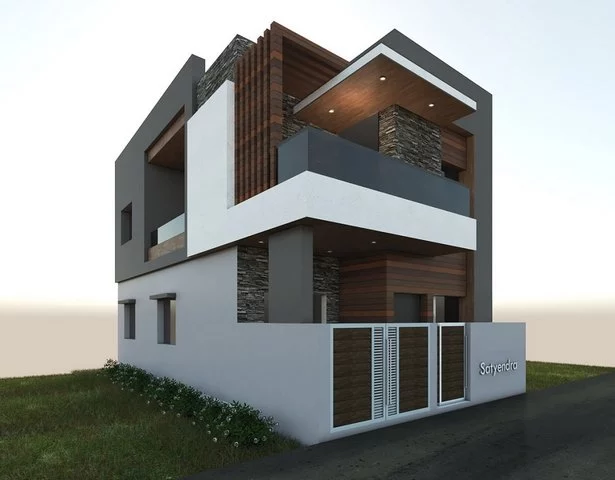 Egyszerű ház elülső magassága képeket tervez