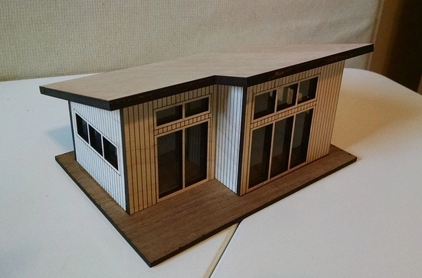 Egyszerű ház modell fotók