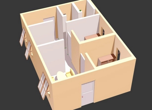 Egyszerű ház modell fotók