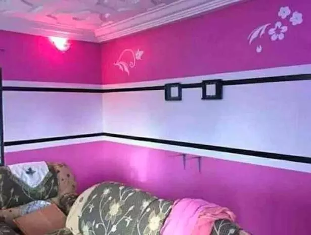 Egyágyas szoba design festés