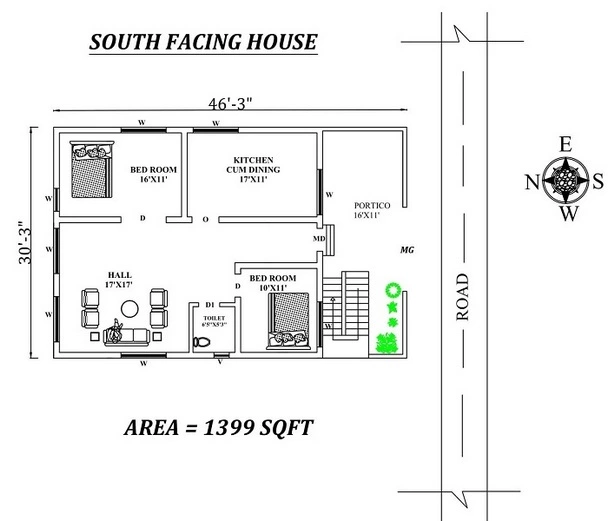 South face ház tervezési képek