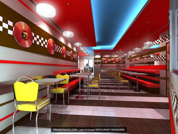 American diner interior design