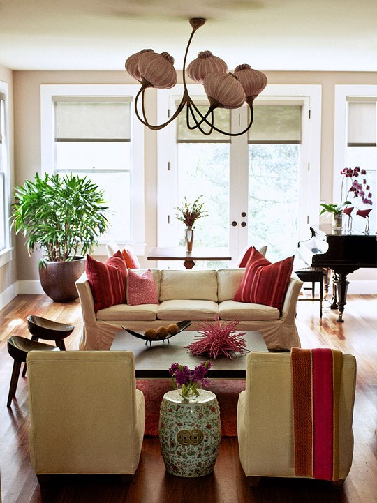Gyönyörű nappali otthoni belső dekoráció