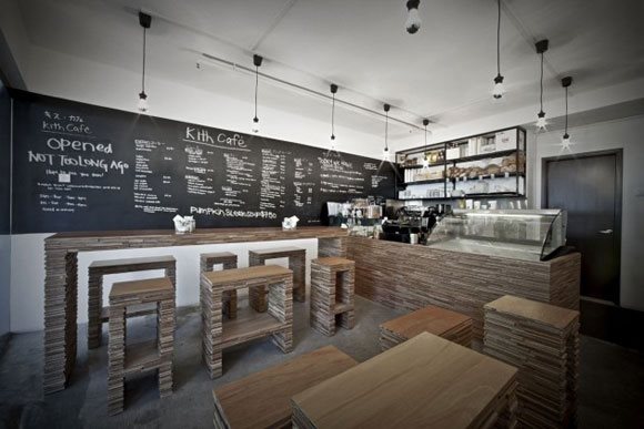 Kávézó bár belsőépítészet