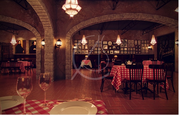 Belsőépítészeti Olasz étterem